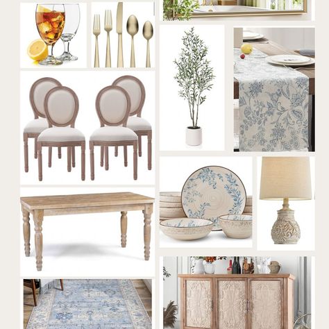 French Country Dining Room Inspiration ✨ #frenchcountry #diningroom #interiordesign #frenchcountrycottage #frenchcountrystyle #diningroomdecor #diningtable #diningchairs Link to shop! 🔗 https://pin.it/objJ34f71 Modern French Cottage, Country Dining Room, French Cottage Decor, French Country Dining Room, Rustic French Country, Dining Room Blue, Country Dining Rooms, French Country Dining, Country Dining