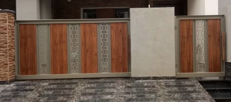 Ms Gate Design Modern Sliding, Compound Wall Gate Design, Ms Gate, Ss Gate, Tv Cabinet Design Modern, Modern Main Gate Designs, Wall Gate, Grill Designs, Main Gates