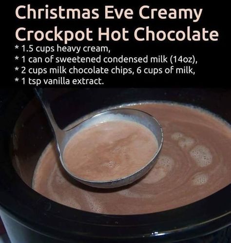 Family Drinks, Crockpot Hot Chocolate, Hot Coco, Hot Chocolate Bars, Hot Chocolate Recipes, Milk Chocolate Chips, Holiday Drinks, Holiday Cooking, Christmas Drinks