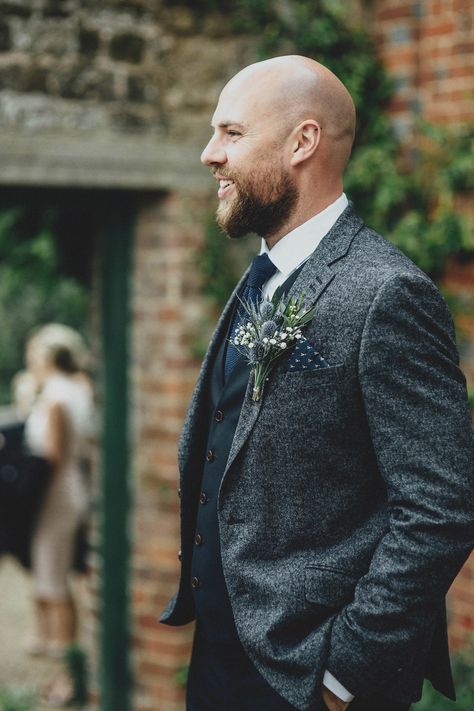 wpid wedding dress made by the bride Casual Grooms, Groom Fashion, Navy Trousers, Groom Wedding Attire, Tweed Suit, Wedding Suits Groom, Groomsmen Attire, Groom Wear, Wedding Suit