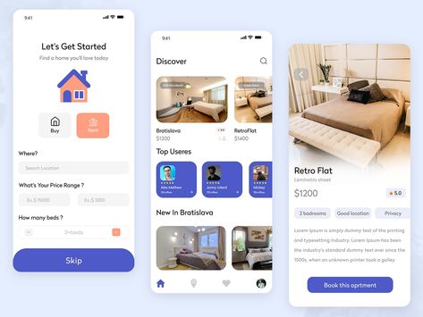 🏠Best House Rental App by Excellent WebWorld on Dribbble Home Rental Website Design, Transition Design, Websites Design Inspiration, Application Ui Design, School App, House App, Real Estate Website Design, Metal Windows, Real Estate Websites