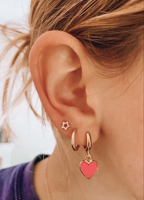 Preppy Earrings, Preppy Accessories, Preppy Jewelry, Cute Ear Piercings, Jewelry Accessories Ideas, Dope Jewelry, Girly Jewelry, Dream Jewelry, Jewelry Inspo