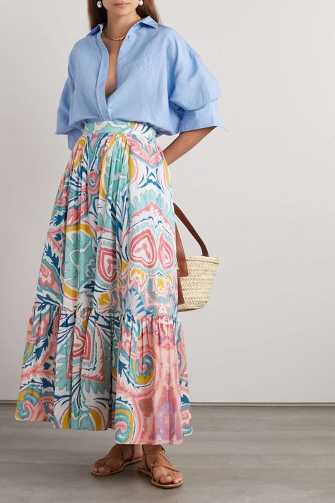 Colourful Feminine Outfits, Midi Rock Outfit, Fancy Clothing, Outfit Work, Midi Skirt Outfit, Maxi Skirt Outfits, Rock Outfit, Work Style, Casual Spring