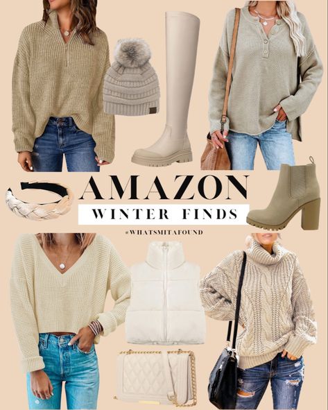 Amazon fashion finds Amazon Finds Winter, Amazon Winter Outfits Women, Winter Outfits Amazon, French Clothing Brands, Cute Sweaters For Fall, Cozy Winter Fashion, Amazon Favorites, Life Tips, Beauty And Lifestyle