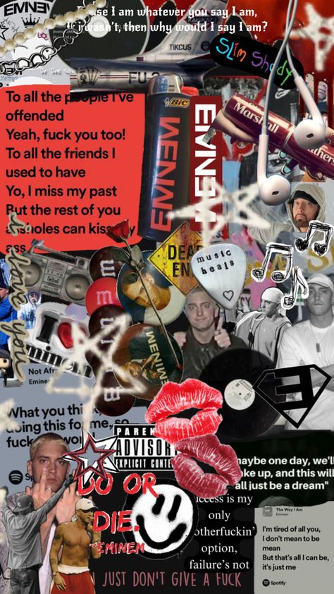 morgan..  here’s another Eminem collage! Eminem Collage, Eminem Poster, Music Heals, Eminem, Rappers, Collage, Music