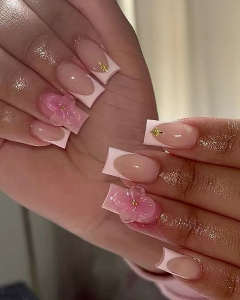 Quince Nails, Quinceanera Nails, Flowers Nails, Glowing Flowers, Summery Nails, Girly Acrylic Nails, Glow Nails, Waste Of Time, Classy Acrylic Nails