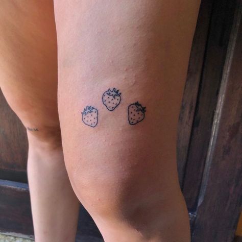 Strawberry Tatoos Black, Strawberry Elbow Tattoo, Star Tats, Stick Poke, Strawberry Tattoo, Stick Poke Tattoo, Tattoo Cream, Stick N Poke Tattoo, Gaming Tattoo