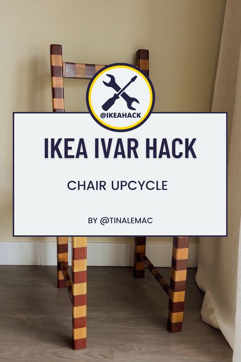 Ikea Ivar Chair, Ivar Chair, Chair Upcycle, Chair Ikea, Upcycle Chair, Ikea Ivar, Empty Spaces, Ikea Hack, Natural Texture