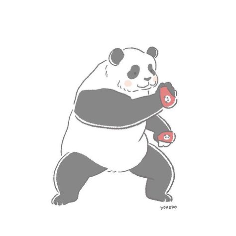 Panda Jjk Fanart, Panda Jjk Manga, Panda Jjk, Jujutsu Kaisen Panda, Wallpaper Panda, Panda Sketch, Chibi Panda, Panda Tattoo, Anime Ideas