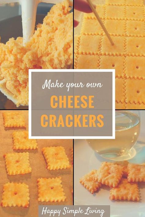 Making Crackers Simple, Cheese It Cracker Recipe, Healthy Cheese Its, How To Make Cheez Its, Diy Cheez Its, Cheeze Its Recipe, Cheese It Recipe, Cheese Its Recipe Snacks, Cracker Recipes Homemade