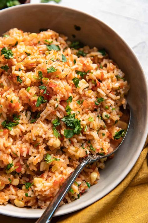 This Mexican rice is my tried and true, never fail, always delicious recipe. Baked Mexican Rice, Rotel Recipes, Mexican Rice Recipes, Creamy Pasta Dishes, Healthy Chicken Dinner, Mexican Rice, Creamy Pasta, Bacon Recipes, Crockpot Recipes Easy