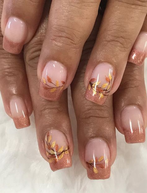 Nail Tip Designs, Thanksgiving Nail Designs, Thanksgiving Nail Art, Fall Nail Trends, Fall Gel Nails, French Manicure Nails, Fall Nail Art Designs, Pretty Nail Art Designs, Thanksgiving Nails