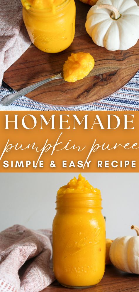 How to Make Homemade Pumpkin Puree for Baking - The Simple Homeplace How To Make Pumpkin Puree, Real Pumpkin Puree, Baking Hack, Make Pumpkin Puree, Pumpkin Puree Recipes, Pie Pumpkin, Homemade Pumpkin Puree, Food F, Sugar Pie