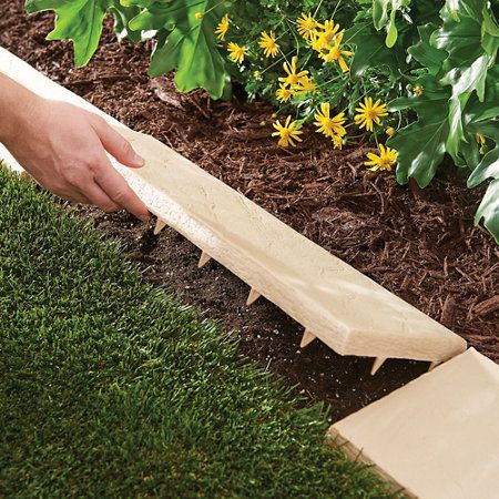 Grass Edge Border, Patio Trim Landscape, Backyard Edging Ideas, 4x4 Flower Bed Border, Edging Between Grass And Gravel, Landscaping Borders, Border For Flower Bed Lawn Edging, Garden Edging Stones, Garden Lawn Edging