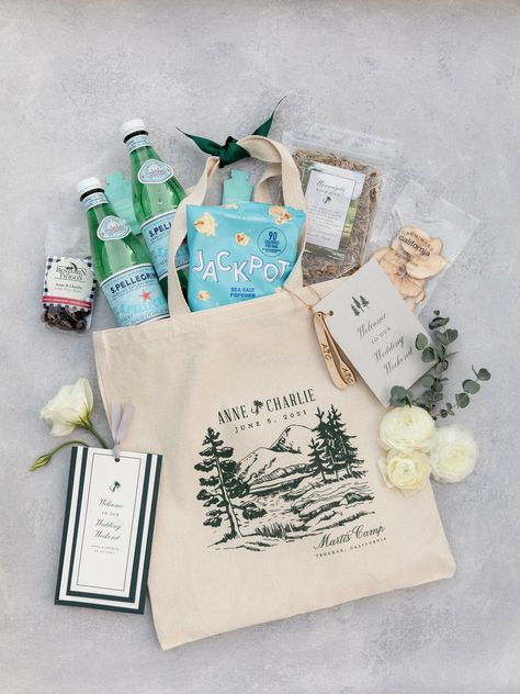 Rustic Fishing-Themed Wedding Welcome Bag Fishing Themed Wedding, Truckee California, Martis Camp, Wedding Planner App, Camp Wedding, Wedding Welcome Bags, Fishing Theme, Welcome Bags, Welcome Gifts