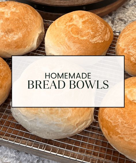 Homemade Bread Bowls How To Make Bread Bowls, Bread Bowls Recipe, Bread Bowl Soup, Homemade Bread Bowls, Bread Bowl Recipe, Squirrel Food, Bread Bowl, Bread Bowls, Easy Bread