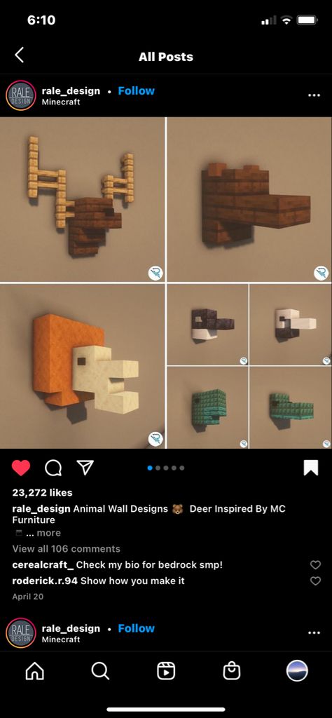 Minecraft Moose Head, Chest Guide Minecraft, Minecraft Deer Head, Fox Pen Minecraft, Crafting Area Minecraft, Minecraft Animal Shelter, Minecraft Wall Designs Exterior, Minecraft Interior Wall Designs, Minecraft Designs Houses