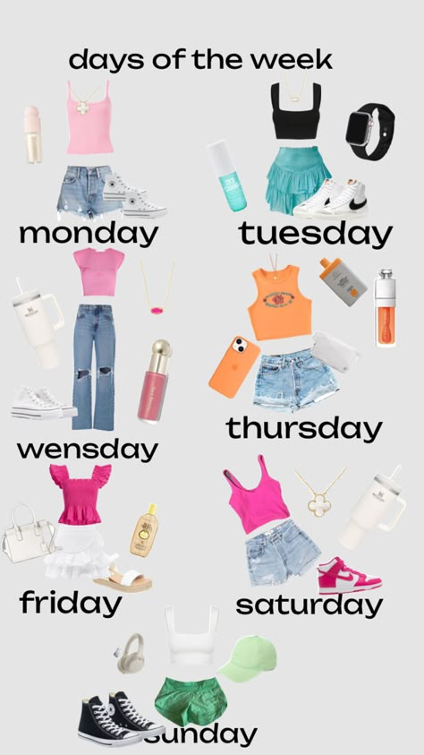 Cute Easy Outfits For School, Outfits For The Week, Cute Middle School Outfits, Preppy Outfits For School, Outfits Of The Week, Preppy Inspiration, Simple Outfits For School, Middle School Outfits, Preppy Fits