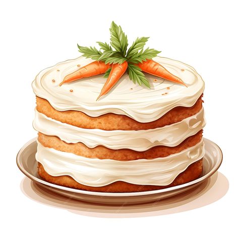 Premium Photo | Watercolor of Carrot Cake Classic Cake With Grated Carrots Spices and a Cr Clipart Isolated Dessert Carrot Cake Drawing, Winter Cakes, Cake Classic, Fall Cake, Cake Drawing, Baking Art, Winter Cake, Fall Cakes, Classic Cake