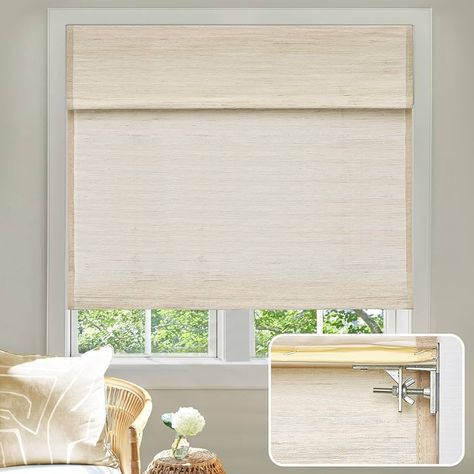 Amazon.com: Moonice No Drill No Tools Cordless Custom Roman Shades for Window Blackout, Natural Woven Fabric Privacy Room Darkening Blinds, Thermal Insulated Easy Install Roman Blind for Windows, Beige : Home & Kitchen Roman Shades Living Room, Large Window Treatments, Roman Shades Kitchen, Natural Blinds, Room Darkening Blinds, Living Room Shades, Blackout Roman Shades, Window Roller Shades, Cordless Roman Shades