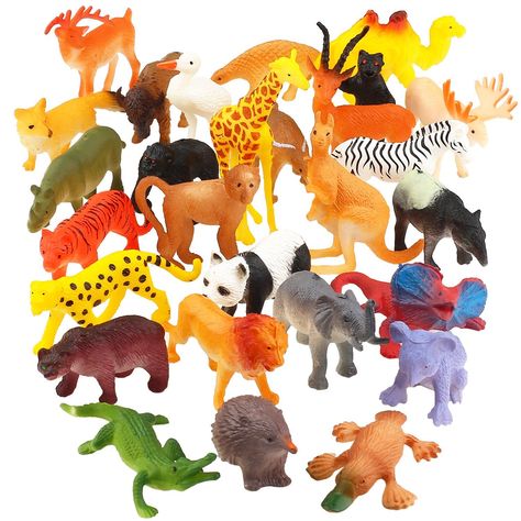 Mini Animals (KIT 599 M664) Jungle Safari Animals, Zoo Toys, Skirts Pattern, Animal Party Favors, Farm Animal Toys, Animals Jungle, Girls Party Favors, Toddler Parties, Montessori Toddler Activities