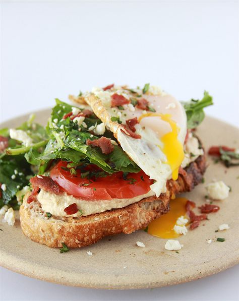 Hummus, Tomato, Feta with Egg Toast will power you through the day! www.cookingwithruthie.com Egg Toast Breakfast, Breakfast Ideas Healthy Clean Eating, Avocado Toast Egg, Healthy Brunch, Breakfast Salad, Will Power, Egg Toast, Breakfast Toast, Healthy Clean Eating