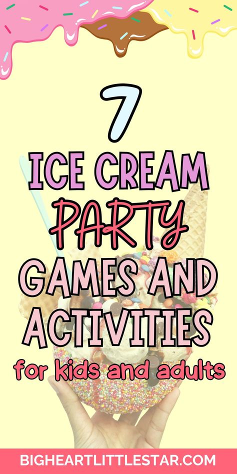 Explore the most creative ice cream games for your summer party. These fun and easy activities are great for kids and adults alike. From relay races to creative sundae contests, these party games will keep everyone entertained. Plan your ice cream party now! Ice Cream Party Games, Creative Ice Cream, Ice Cream Games, Easy Party Games, Sleepover Party Games, Ice Cream Sunday, Fun Ice Cream, Fun Camp, Kids Party Planning