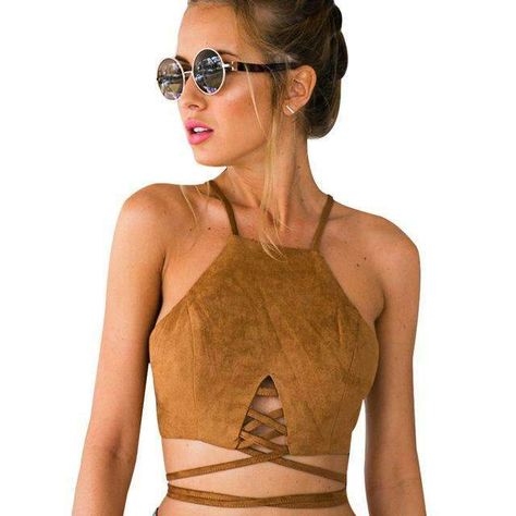 NEW women's cropped leather Vintage faux crop top Sexy tank top Retro short Slim t-shirts tops cami cropped Suede Crop Top, Party Crop Tops, Fall Vest, Suede Tops, Womens Cami, Halter Tops, Velvet Tops, Cropped Tank Top, Halter Top