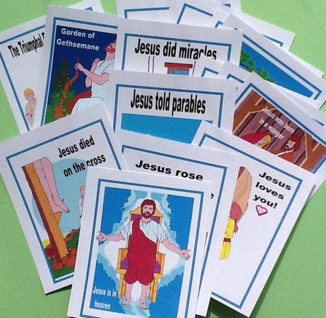 I made this booklet for home use for preschoolers, but I can think of so many different uses for it! Pictures Of Jesus, Bible Story Crafts, Preschool Bible, Life Of Christ, Sunday School Activities, Childrens Bible, Catholic Kids, 1 Corinthians 13, Gods Word