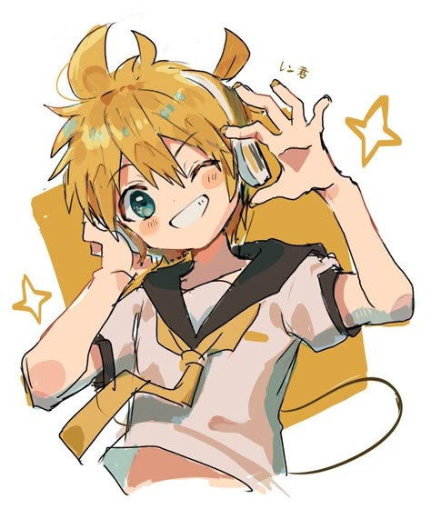 Len Vocaloid, Len Y Rin, Vocaloid Len, Kagamine Rin And Len, Vocaloid Characters, June 2024, Boy Art, Art Inspiration Drawing, 그림 그리기