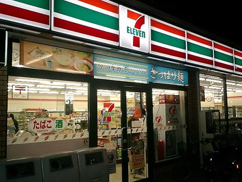 7-Eleven convenience store – Japan by Minale Tattersfield Roadside Retail, via Flickr 711 Store Aesthetic, 7 Eleven Aesthetic Night, Seven Eleven Aesthetic Store, 7/11 Night, 7/11 Store, Convenience Store Aesthetic Night, 7/11 Store 7 Eleven, Convince Store Aesthetic, Convenience Store Drawing