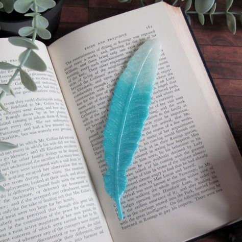 Resin Bookmarks for the book addict 😍 #indigomoon #indigomoonstudiouk #bookmark #resin #feather #bookworm #bookaddict