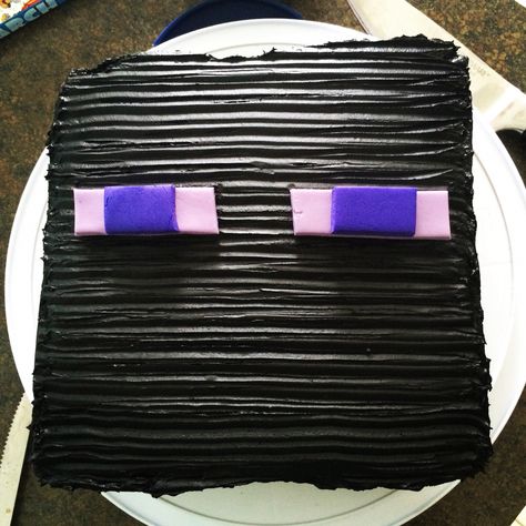 Minecraft Enderman cake Minecraft Cake Enderman, Enderman Birthday Cake, Enderman Cake, Elvis Birthday Party, Boy Scout Cake, Diy Minecraft Birthday Party, Jin Birthday, Elvis Birthday, Minecraft Enderman