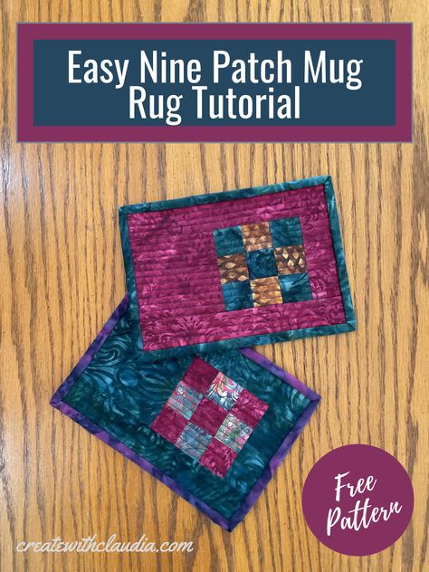 Easy Mug Rugs Patterns Free How To Make, Mug Mats Patterns Free, Quilted Mug Rug Patterns Free, Easy Mug Rugs Patterns Free, Mug Rugs Patterns Free How To Make, Free Mug Rug Patterns, Mug Rugs Patterns Free, Rug Mugs, Quilted Accessories