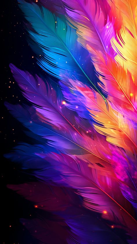 Desktop Wallpaper Art, Oil Slick, Colorful Feathers, Wallpaper Art, Feather Print, Desktop Wallpaper, Art Wallpaper, Feathers, Phone Wallpaper