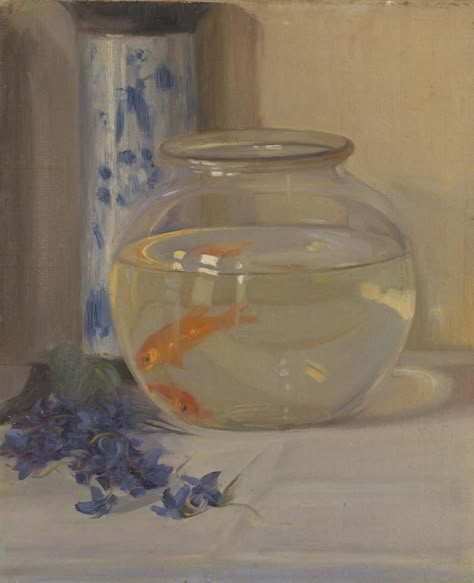 El plato de pescado - Margaret Preston Goldfish In A Bowl, Margaret Preston, Fish Bowl, Painting Inspo, Playlist Covers, The Fish, Goldfish, A Bowl, Classic Art