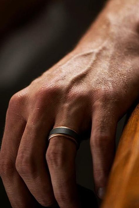 Wedding Ring For Him, Black Wedding Band, Black Wedding Rings, Men's Wedding Ring, Tungsten Wedding Bands, Matching Wedding Bands, Fashion Unique, Wolfram, Styl Boho