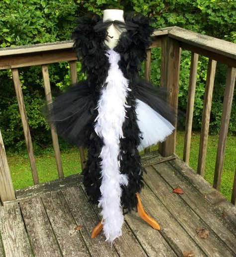 Recital Outfit, Overall Tutu, Skunk Costume, Tulle Crafts, Black White Halloween, Head Tie, White Halloween, Inside Decor, Halloween Ii