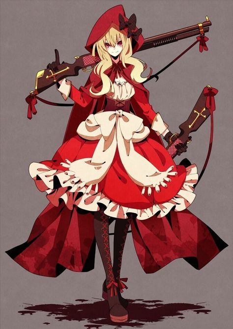 Rachel Alucard, Hood Character, Red Riding Hood Art, Red Ridding Hood, Female Monster, Minecraft Characters, Samurai Artwork, Fantasy Theme, Red Hood