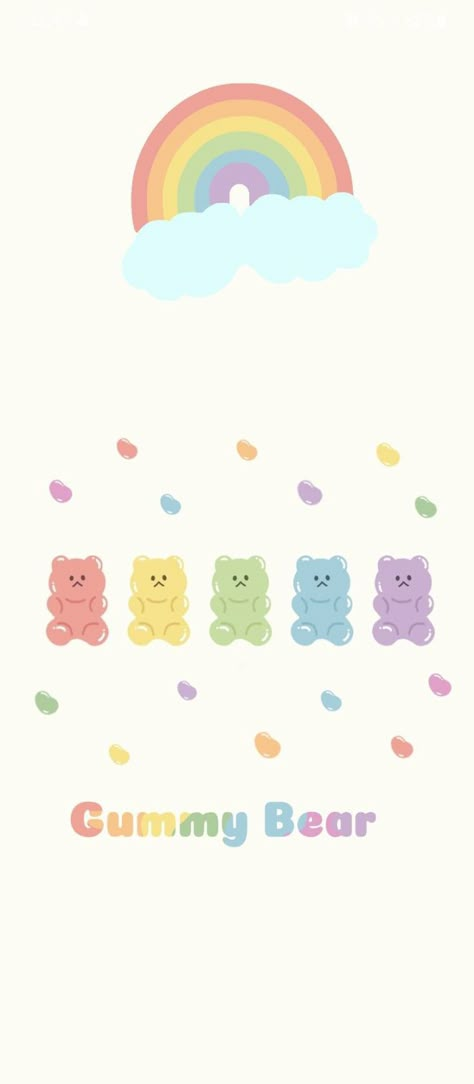 Rainbow Gummy Bear Wallpaper: Bringing Colorful 🌈Rainbow gummy bear wallpaper🎨 Osito de gominola, Ositos de... Gummy Bears Wallpaper Aesthetic, Kawaii Gummy Bear Wallpaper, Gummy Bear Widgets, Rainbow Bear Wallpaper, Gummy Bear Wallpaper Iphone, Cute Gummy Bears Wallpaper, Gummy Bear Background, Gummy Wallpaper, Gummy Bear Illustration