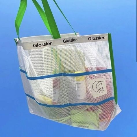 Mesh-Like Material. New In Original Packaging. Glossier Tote Bag, Glossier Bag, Beach Clean Up, Mini Makeup Bag, Utility Tote Bag, Pink Pouch, Utility Bag, Bubble Bag, Nylon Tote