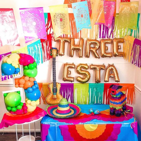 Charming Garlands on Instagram: “ℍ𝕒𝕡𝕡𝕪 ℂ𝕚𝕟𝕔𝕠 everyone! Swipe⏩to insert señoritas!💃🏻💃🏻���💃🏻 —- @partycity had all of the goodies we needed to make our THREE -ESTA party come to…” Three Esta Birthday Party Ideas, Three Esta Birthday Party Food, Three Esta Birthday Party Boy, Three Esta Party Ideas, Threeesta Party, 3 Esta Party, Three Esta, Threesta Birthday Party, Three Esta Birthday Party