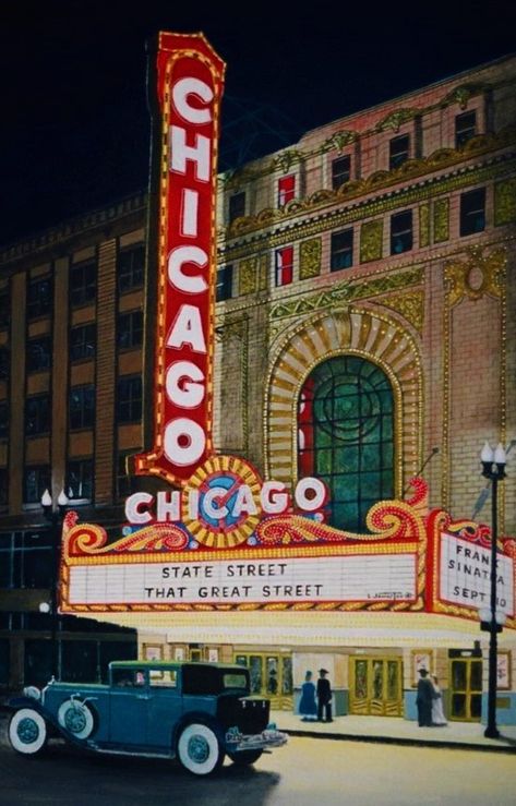 The Chicago Theatre,Downtown, Chicago, Illinois by Larry Johnston Chicago Theatre Photography, Chicago Musical Poster, Chicago Theater Sign, Chicago Signs, Chicago Theatre, 1900s Chicago, Museum Of Contemporary Art Chicago, Chicago Theater, Rings Of Saturn