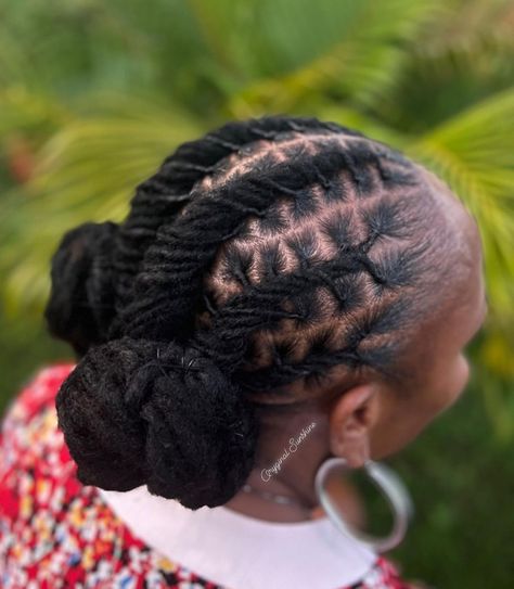 Barrel Roll Locs Women, Barrel Roll Loc Styles Women Short, Barrel Twist Locs Women Ponytail, Barrel Ponytail Locs, Barrel Roll Locs, Future Dreads, Curl Locs, Hairstyle Locs, Barrel Roll Updo Locs