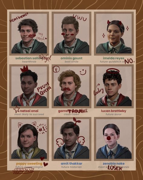 Hogwarts Legacy Outfits Female, Sebastian Sallow Fanart Hogwarts, Sebastian Hogwarts Legacy, Sebastian Sallow X Y/n Fanart, Sebastian Sallow X Y/n, Sebastian Sallow Fanart, Hogwarts Legacy Fanart, Yearbook Edit, Fantastic Beasts Hogwarts