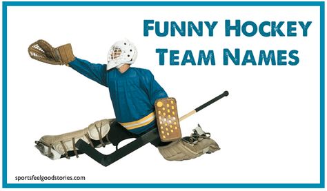 Are you on the hunt for some funny or clever hockey team names? You have found the right spot! Check out our lists to decide on the best.  Creative and funny ideas for your squad. Also, girl teams, field hockey and more. If you're on the way to winning the Stanley Cup of your league, you need a good name. Awesome collection! The Detroit Red Wings have nothing on you. Hockey Quotes Funny, Hockey Team Names, Hockey Camp, Pool Funny, Fantasy Hockey, Hockey Tournaments, Funny Hockey, Hockey Quotes, Youth Hockey