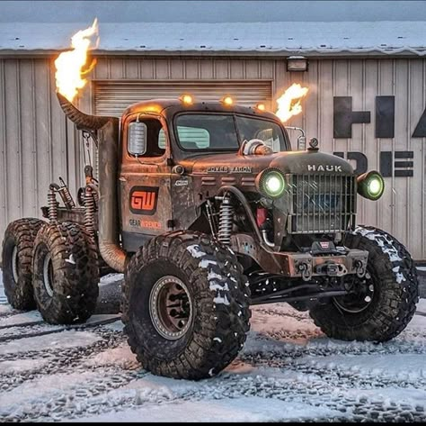 Rat Rod Truck, Dodge Power Wagon, Rat Rods Truck, Old Truck, Jacked Up Trucks, Power Wagon, 4x4 Trucks, Offroad Trucks, Us Cars