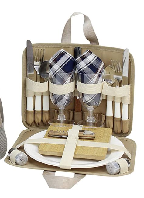 Picnic Kit Handmade Tote Bag For Picnic, Cute Rectangular Picnic Bag, Picnic Tote Bag With Handles, Picnic Basket Backpack, Eco-friendly Tote Shoulder Bag For Picnic, Pic Nic, Camping & Hiking, Food Design, Tiny House