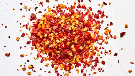 There’s More to Chile Flakes Than Crushed Red Pepper | Bon Appétit Local Pizza, Gochujang Sauce, Red Chili Peppers, Savory Tart, Chile Pepper, Braised Chicken, Crushed Red Pepper, Crushed Red Pepper Flakes, Chilli Flakes