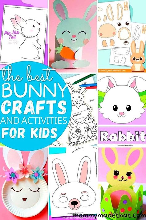 Get ready for Easter with our collection of bunny crafts and printables. From easy paper rabbits to fun 'pin the tail on the bunny' games, we have everything you need for a hoppy holiday. These crafts are perfect for preschoolers and kindergarteners, featuring cute designs and free templates to build your own Easter bunny. Celebrate the season with these adorable activities. Easter Bunny Crafts For Kids, Build A Bunny, Bunny Crafts For Kids, Bunny Rabbit Crafts, Homemade Easter Decorations, Bunny Templates, Rabbit Crafts, Fun Easter Crafts, Easter Bunny Crafts